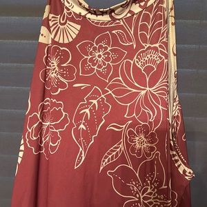 Maxi Burgundy/Off White Dress